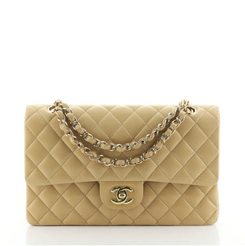 Chanel Vintage Classic Double Flap Bag Quilted Lambskin Medium