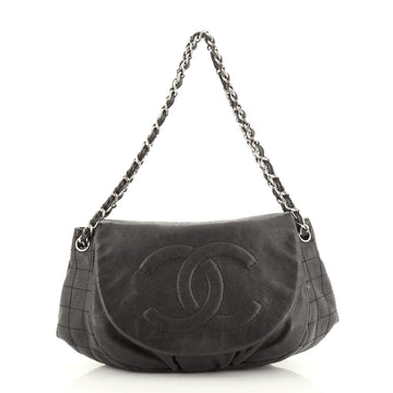 Chanel Timeless Half Moon Flap Bag Caviar Large