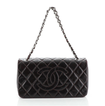 Chanel Chain CC Full Flap Bag Quilted Patent Medium