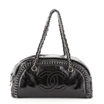 Chanel Luxe Ligne Bowler Bag Patent Medium