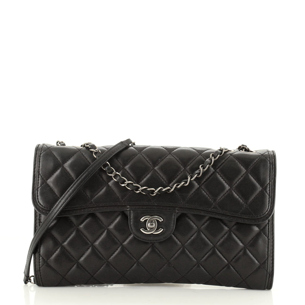 Chanel Citizen Chain Flap Bag Quilted Lambskin Large Black 58758202