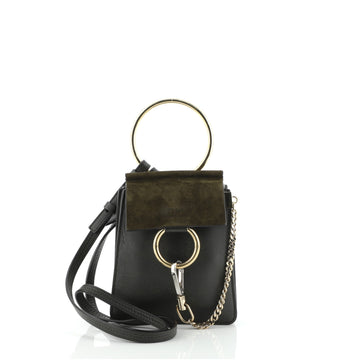 Chloe Faye Bracelet Crossbody Bag Leather and Suede Mini