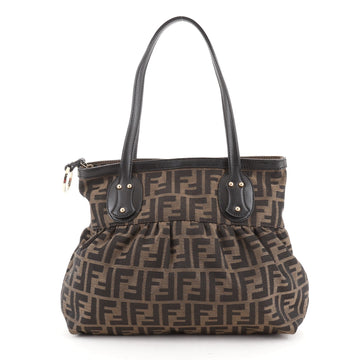 Fendi Vintage Ring Pleat Tote Zucca Canvas Medium