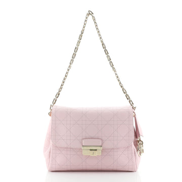 Christian Dior Diorling Shoulder Bag Stitched Cannage Leather Small