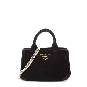 Prada Convertible Open Tote Velvet Mini