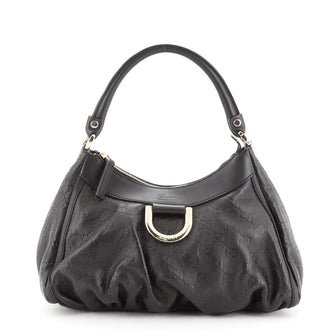 Gucci D Ring Hobo Guccissima Leather Small