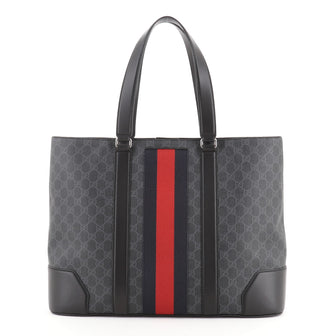 Gucci Web Open Tote GG Coated Canvas Large