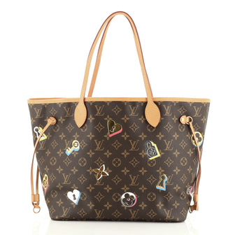 Louis Vuitton Neverfull NM Tote Limited Edition Love Lock Monogram Canvas MM