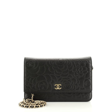 Chanel Wallet on Chain Camellia Goatskin