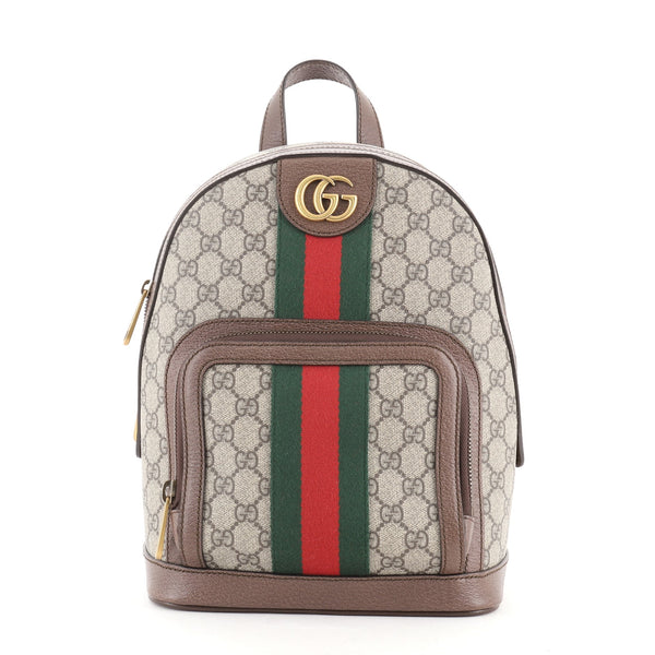Gucci Ophidia Backpack GG Coated Canvas Small Brown 587733