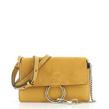 Chloe Faye Shoulder Bag Leather and Suede Small