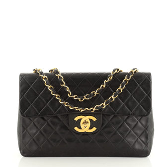 Chanel Vintage Classic Single Flap Bag Quilted Lambskin Maxi
