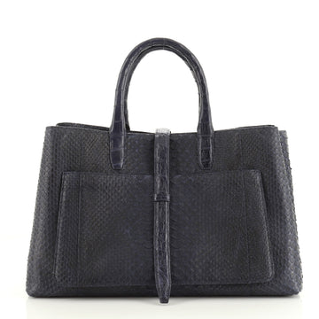 Nancy Gonzalez Astrid Tote Python with Crocodile Large