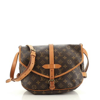 Louis Vuitton Saumur Handbag Monogram Canvas 30