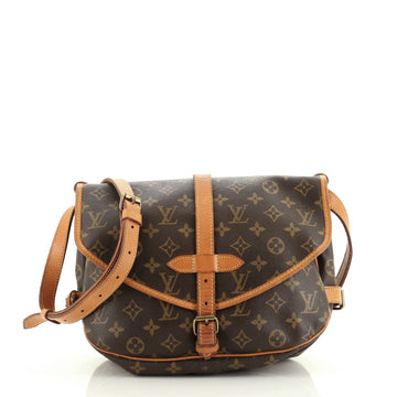 Louis Vuitton Saumur Handbag Monogram Canvas 30
