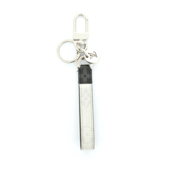 Louis Vuitton Slim Dragonne Keychain White Monogram Canvas with Monogram Eclipse