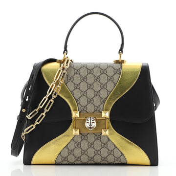 Gucci Osiride Top Handle Bag GG Coated Canvas and Leather Medium