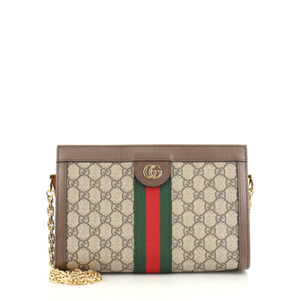 Gucci Ophidia Chain Shoulder Bag GG Coated Canvas Small