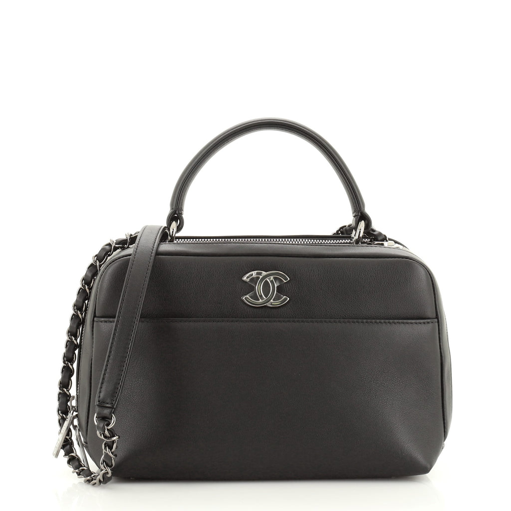 Chanel Trendy Calfskin Bowling Bag Black – Now You Glow
