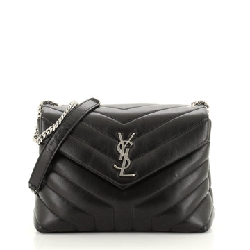Saint Laurent LouLou Shoulder Bag Matelasse Chevron Leather Small