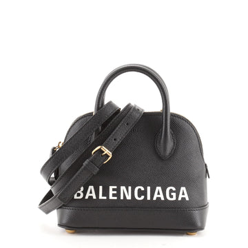 Balenciaga Logo Ville Bag Leather XXS