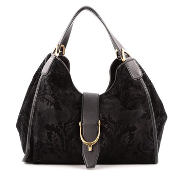 Soft Stirrup Tote Brocade Leather Medium