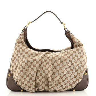 Gucci Jockey Hobo GG Canvas Large
