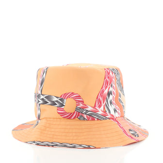 Hermes Reverso Bucket Hat Printed Silk