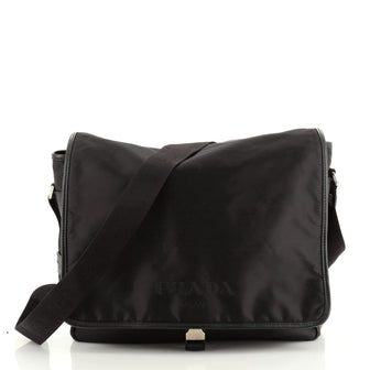 Prada Logo Messenger Bag Tessuto Medium