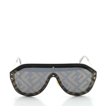 Fendi Fabulous Zucca Shield Sunglasses Metal