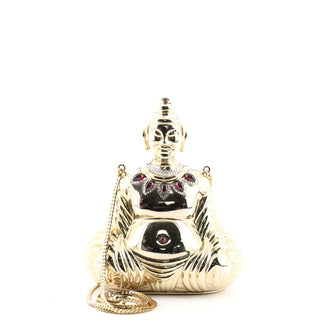 Judith Leiber Buddha Minaudiere Embellished Metal