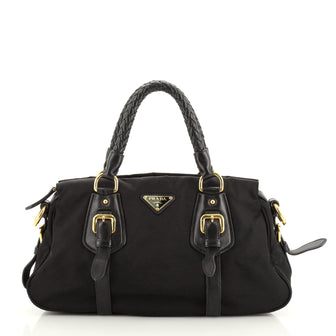 Prada Convertible Belted Satchel Tessuto and Leather Small