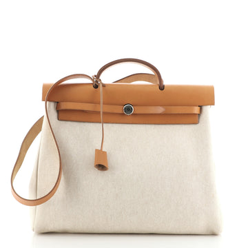 Hermes Herbag Toile and Leather GM