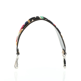 Fendi Short Shoulder Strap Leather with Zucca Velvet