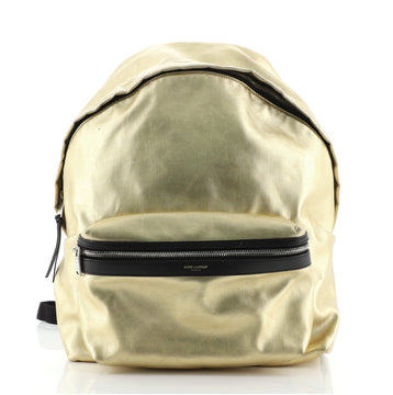 Saint Laurent City Backpack Coated Canvas Medium