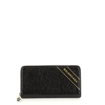 Balenciaga Blanket Zip Around Wallet Leather