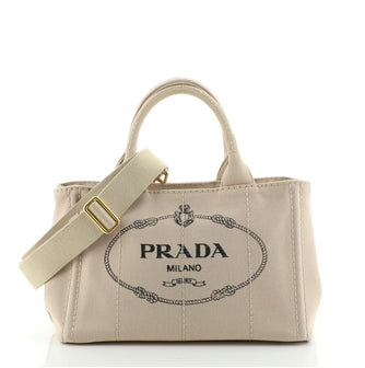 Prada Canapa Convertible Tote Canvas Mini