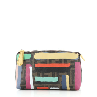Fendi Cosmetic Case Printed Zucca Coated Canvas Small