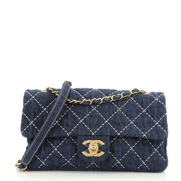 Chanel CC Chain Flap Bag Stitched Denim Medium