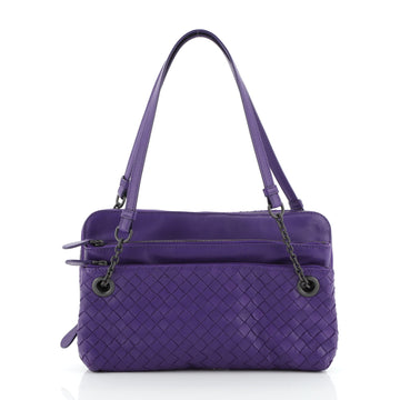 Bottega Veneta Compartment Chain Shoulder Bag Intrecciato Nappa Medium