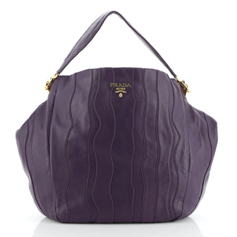 Prada Waves Hobo Leather Large