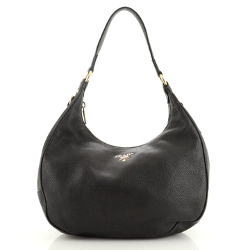 Prada Zip Top Hobo Vitello Daino Medium