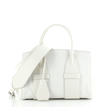 Miu Miu Convertible Madras Logo Tote Leather Medium