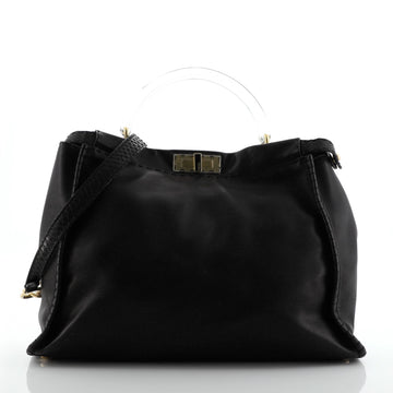 Fendi Selleria Peekaboo Bag Leather with Python and Lucite Large