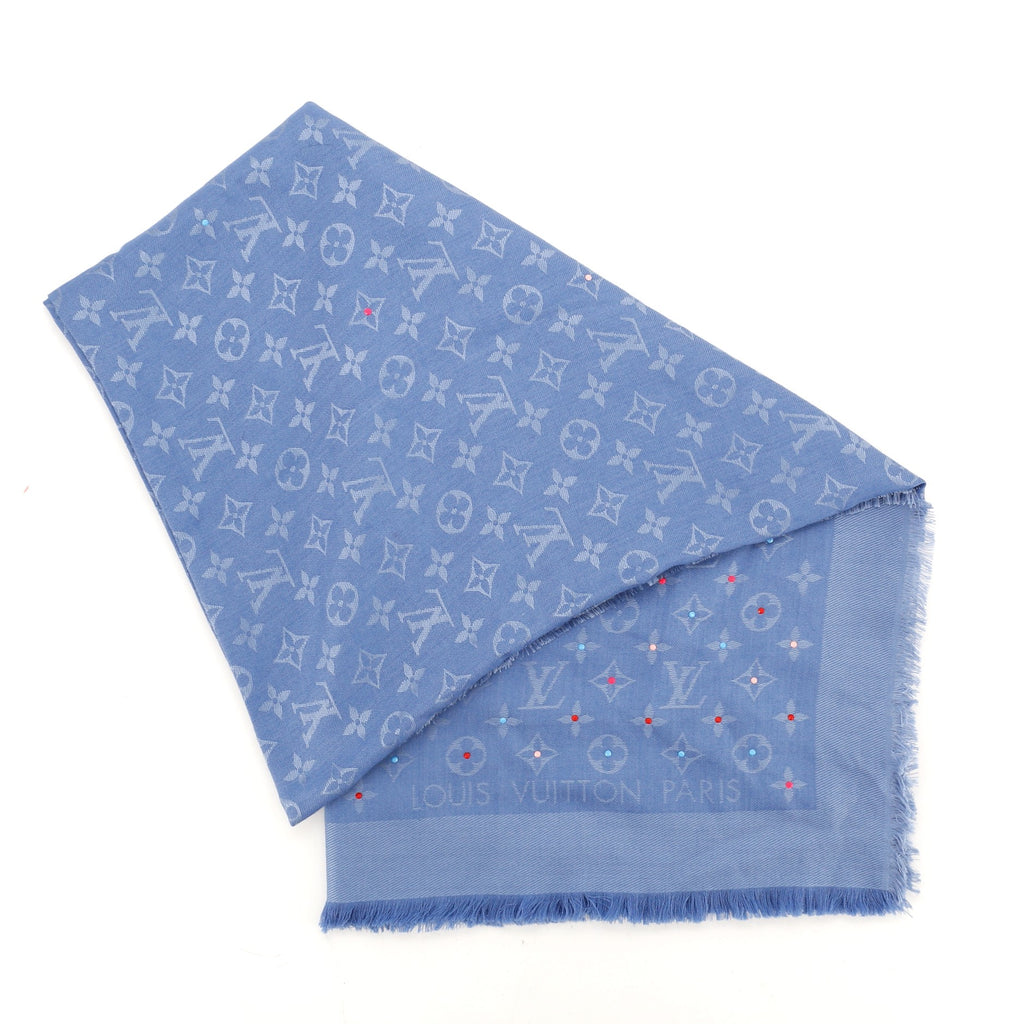 Louis Vuitton blue monogram shawl – A Piece Lux