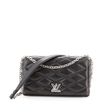 Louis Vuitton GO-14 Handbag Malletage Leather MM