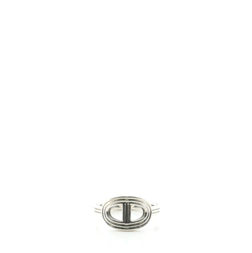 Hermes Horizontal Chaine d'Ancre 24 Ring Sterling Silver
