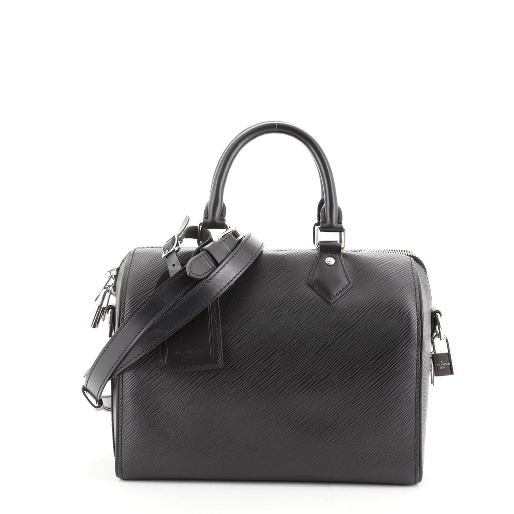 Louis Vuitton Speedy Bandouliere Bag Epi Leather 25 Black 593711