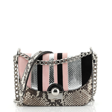 Prada Arcade Chain Crossbody Python and Suede