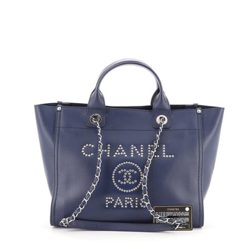 Chanel Deauville Tote Studded Caviar Small